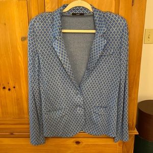Tart classic blazer in blue and gray. Size Large.